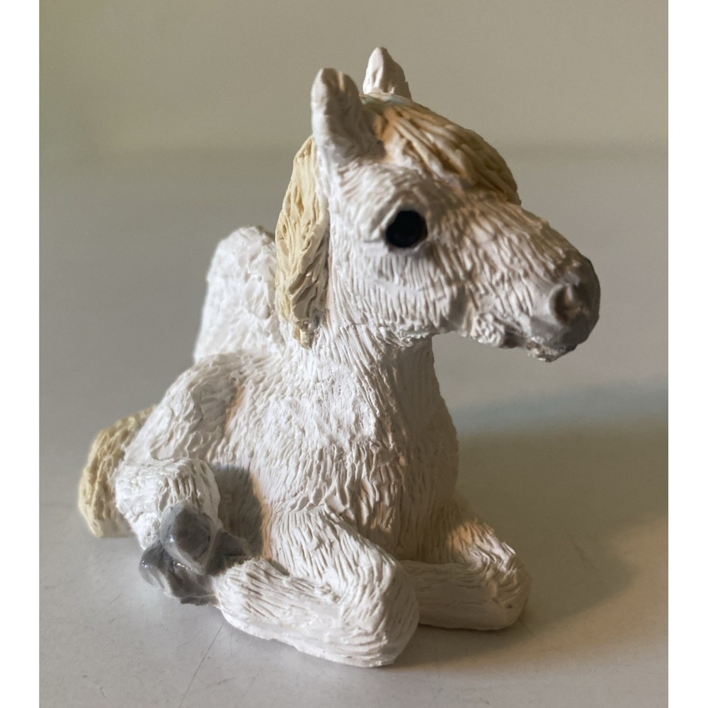 Stone Critters Littles White Pegasus Figurine Vintage Small